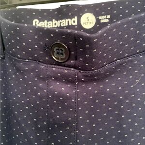 Betabrand Navy Button-Detail Pants